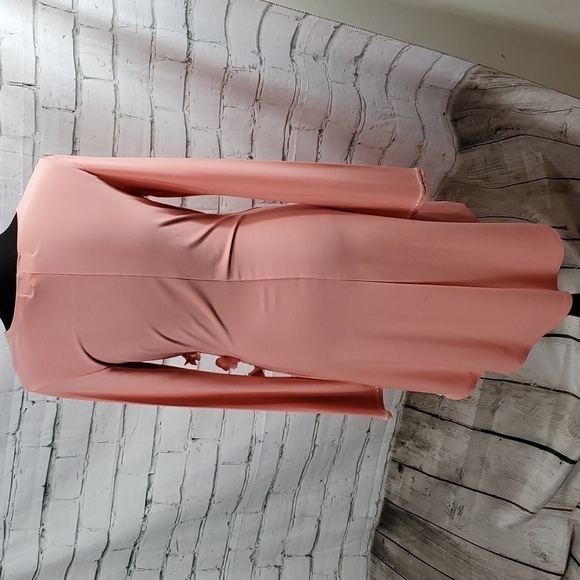 Peach color ruched tunic high low Size Small - Picture 10 of 14